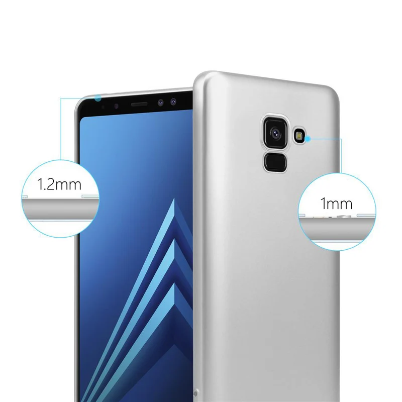 Cadorabo Hülle kompatibel mit Samsung Galaxy A8 2018 Schutzhülle aus flexiblem TPU Silikon