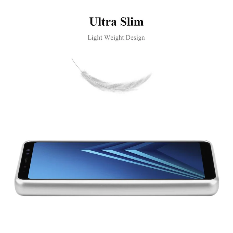 Cadorabo Hülle kompatibel mit Samsung Galaxy A8 2018 Schutzhülle aus flexiblem TPU Silikon