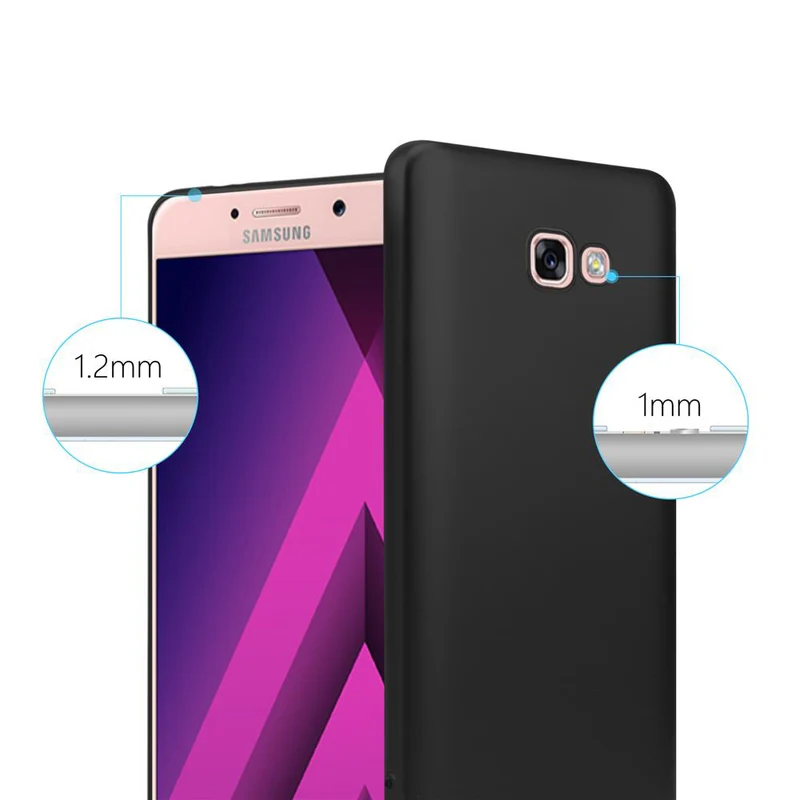 Cadorabo Hülle kompatibel mit Samsung Galaxy A7 2017 Schutzhülle aus flexiblem TPU Silikon