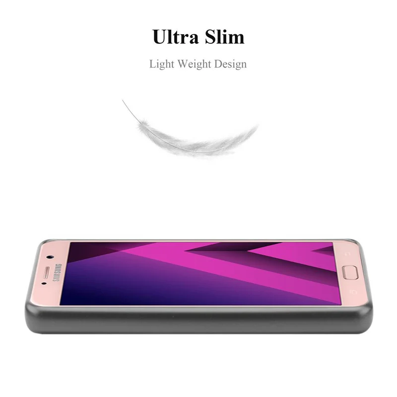 Cadorabo Hülle kompatibel mit Samsung Galaxy A7 2017 Schutzhülle aus flexiblem TPU Silikon