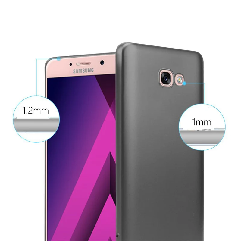 Cadorabo Hülle kompatibel mit Samsung Galaxy A7 2017 Schutzhülle aus flexiblem TPU Silikon