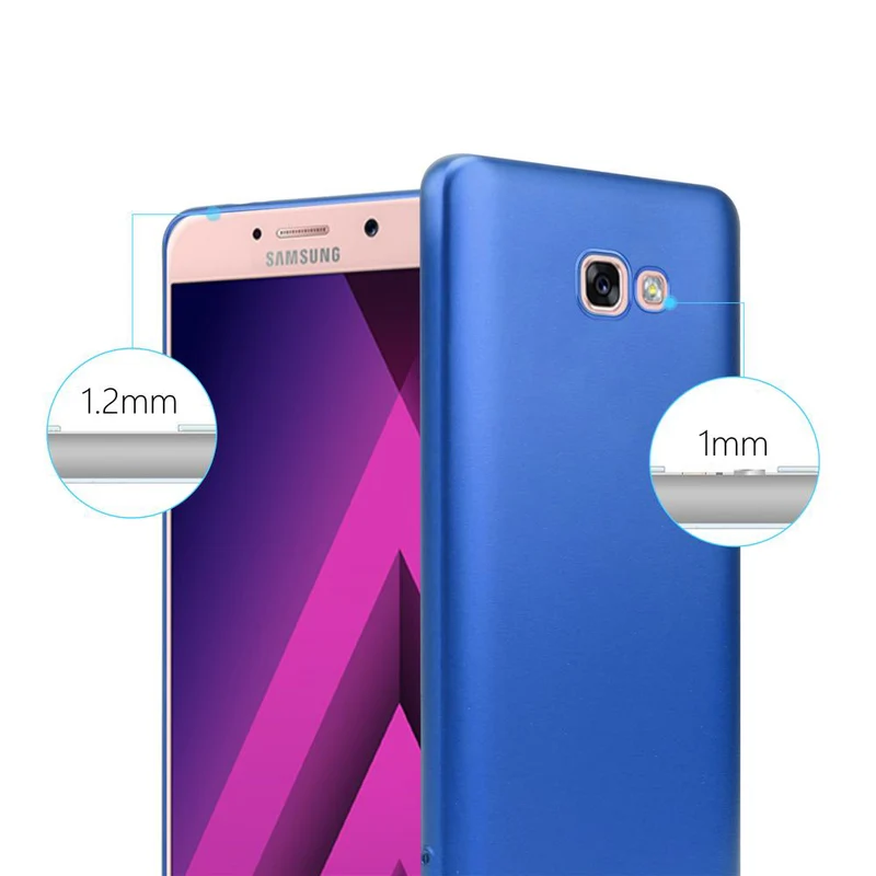 Cadorabo Hülle kompatibel mit Samsung Galaxy A7 2017 Schutzhülle aus flexiblem TPU Silikon