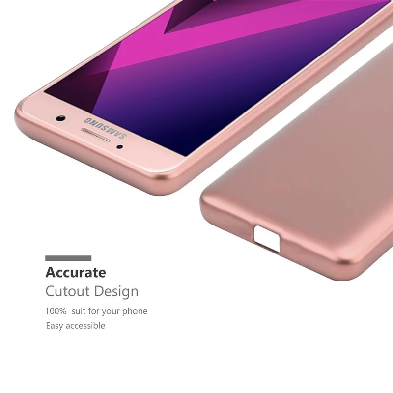 Cadorabo Hülle kompatibel mit Samsung Galaxy A7 2017 Schutzhülle aus flexiblem TPU Silikon