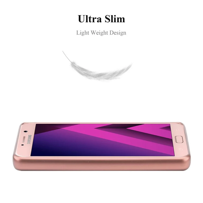 Cadorabo Hülle kompatibel mit Samsung Galaxy A7 2017 Schutzhülle aus flexiblem TPU Silikon