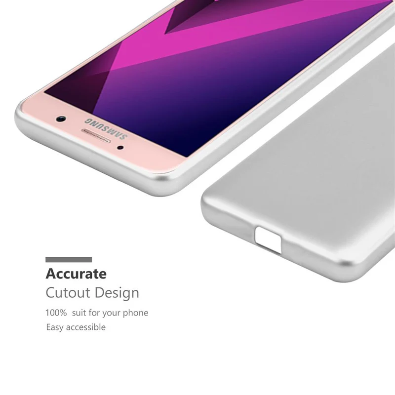 Cadorabo Hülle kompatibel mit Samsung Galaxy A7 2017 Schutzhülle aus flexiblem TPU Silikon