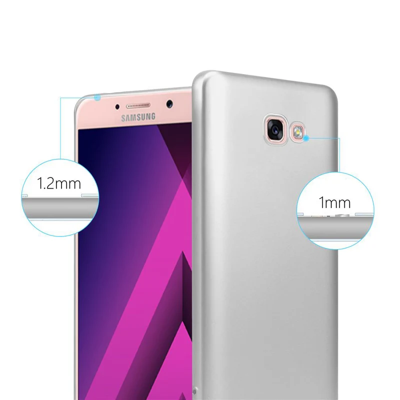 Cadorabo Hülle kompatibel mit Samsung Galaxy A7 2017 Schutzhülle aus flexiblem TPU Silikon