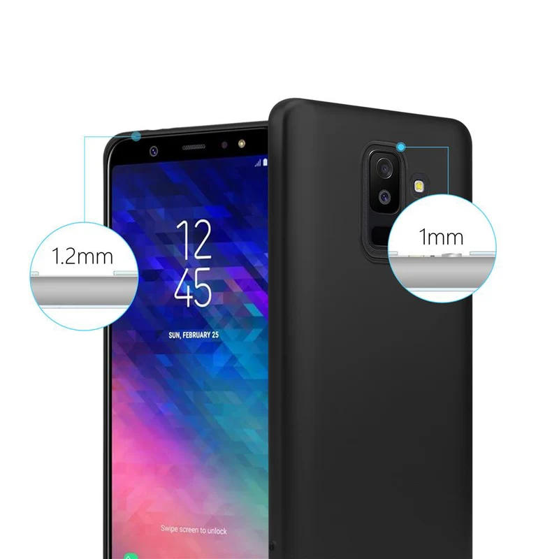 Cadorabo Hülle kompatibel mit Samsung Galaxy A6 PLUS 2018 Schutzhülle aus flexiblem TPU Silikon