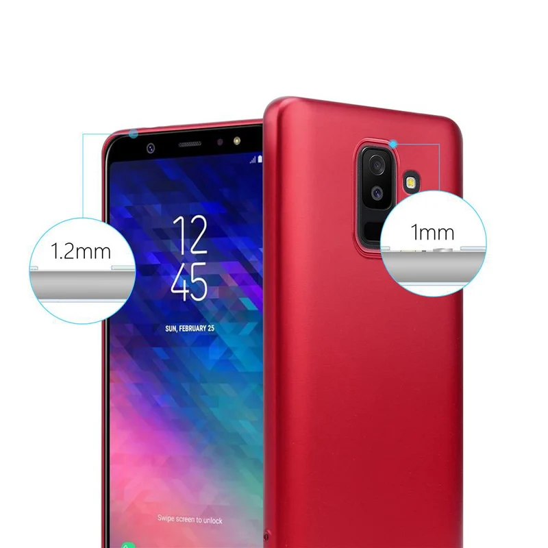 Cadorabo Hülle kompatibel mit Samsung Galaxy A6 PLUS 2018 Schutzhülle aus flexiblem TPU Silikon