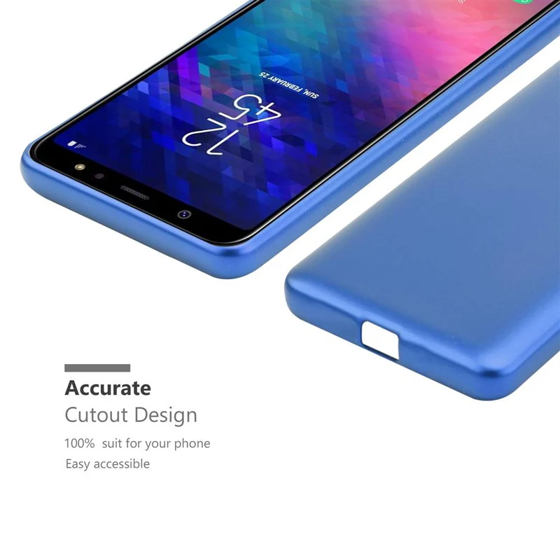 Cadorabo Hülle kompatibel mit Samsung Galaxy A6 PLUS 2018 Schutzhülle aus flexiblem TPU Silikon