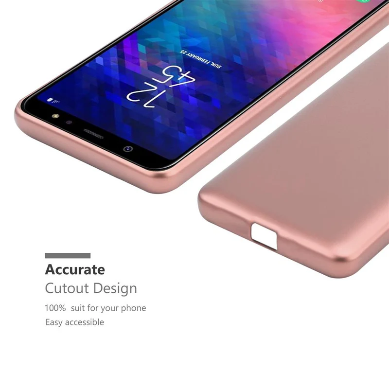 Cadorabo Hülle kompatibel mit Samsung Galaxy A6 PLUS 2018 Schutzhülle aus flexiblem TPU Silikon