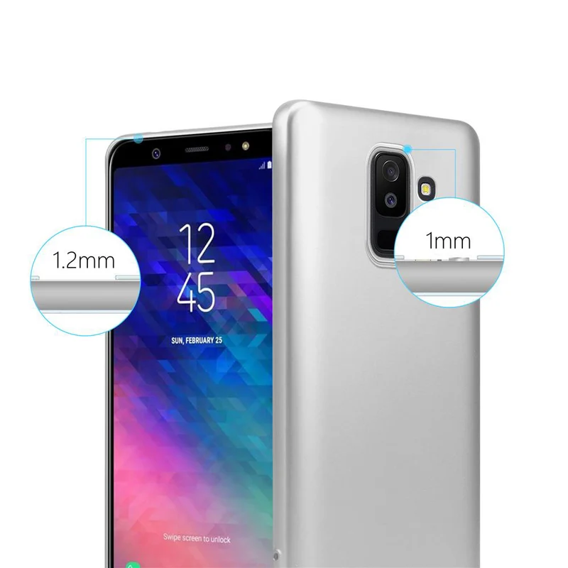 Cadorabo Hülle kompatibel mit Samsung Galaxy A6 PLUS 2018 Schutzhülle aus flexiblem TPU Silikon