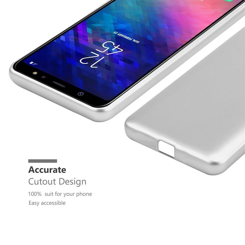 Cadorabo Hülle kompatibel mit Samsung Galaxy A6 PLUS 2018 Schutzhülle aus flexiblem TPU Silikon