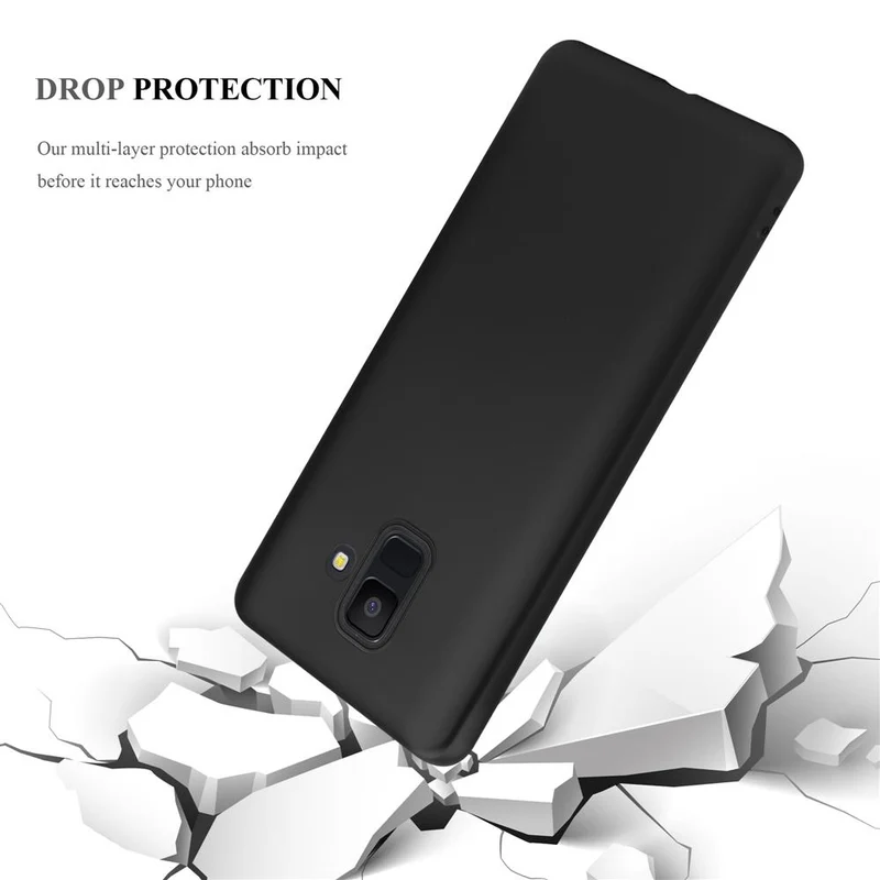 Cadorabo Hülle kompatibel mit Samsung Galaxy A6 2018 Schutzhülle aus flexiblem TPU Silikon