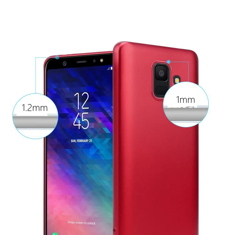 Cadorabo Hülle kompatibel mit Samsung Galaxy A6 2018 Schutzhülle aus flexiblem TPU Silikon