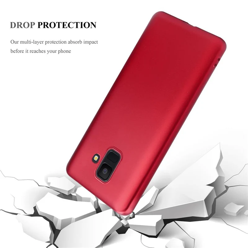 Cadorabo Hülle kompatibel mit Samsung Galaxy A6 2018 Schutzhülle aus flexiblem TPU Silikon