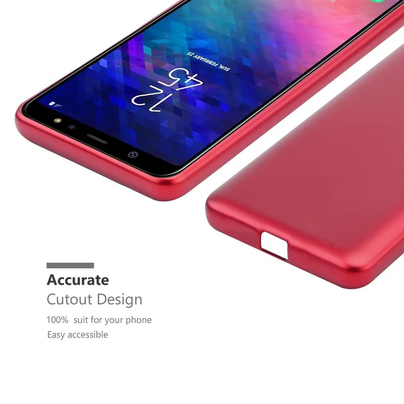 Cadorabo Hülle kompatibel mit Samsung Galaxy A6 2018 Schutzhülle aus flexiblem TPU Silikon