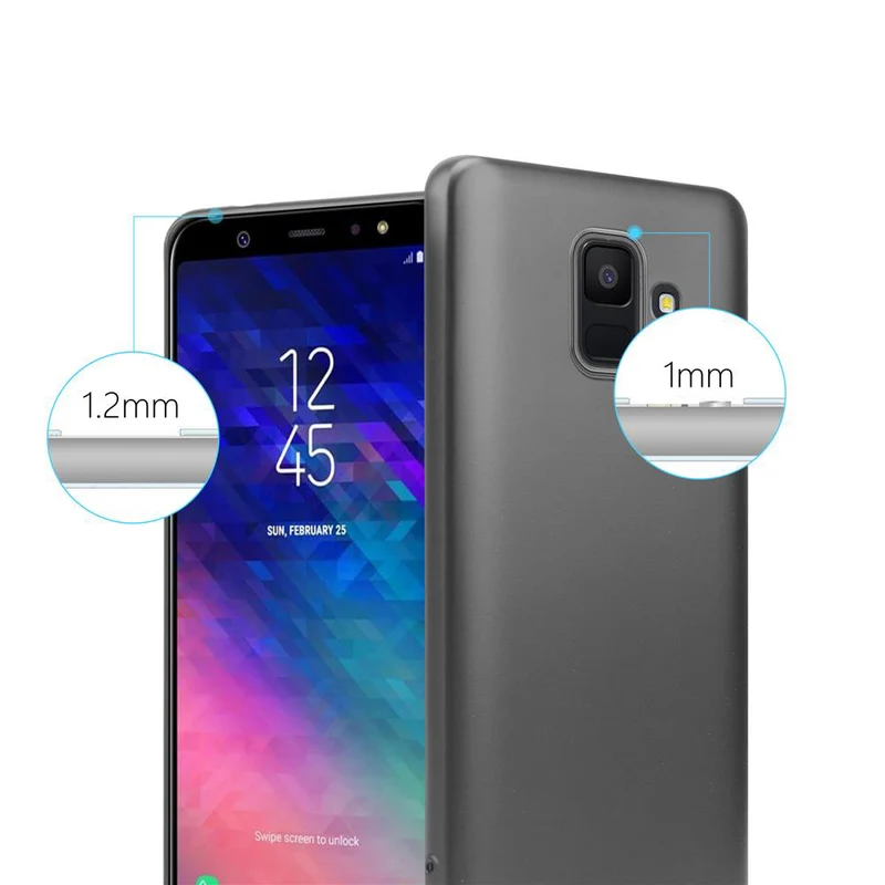 Cadorabo Hülle kompatibel mit Samsung Galaxy A6 2018 Schutzhülle aus flexiblem TPU Silikon