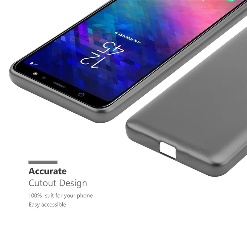 Cadorabo Hülle kompatibel mit Samsung Galaxy A6 2018 Schutzhülle aus flexiblem TPU Silikon