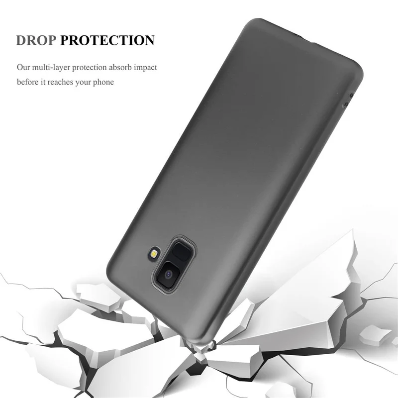 Cadorabo Hülle kompatibel mit Samsung Galaxy A6 2018 Schutzhülle aus flexiblem TPU Silikon