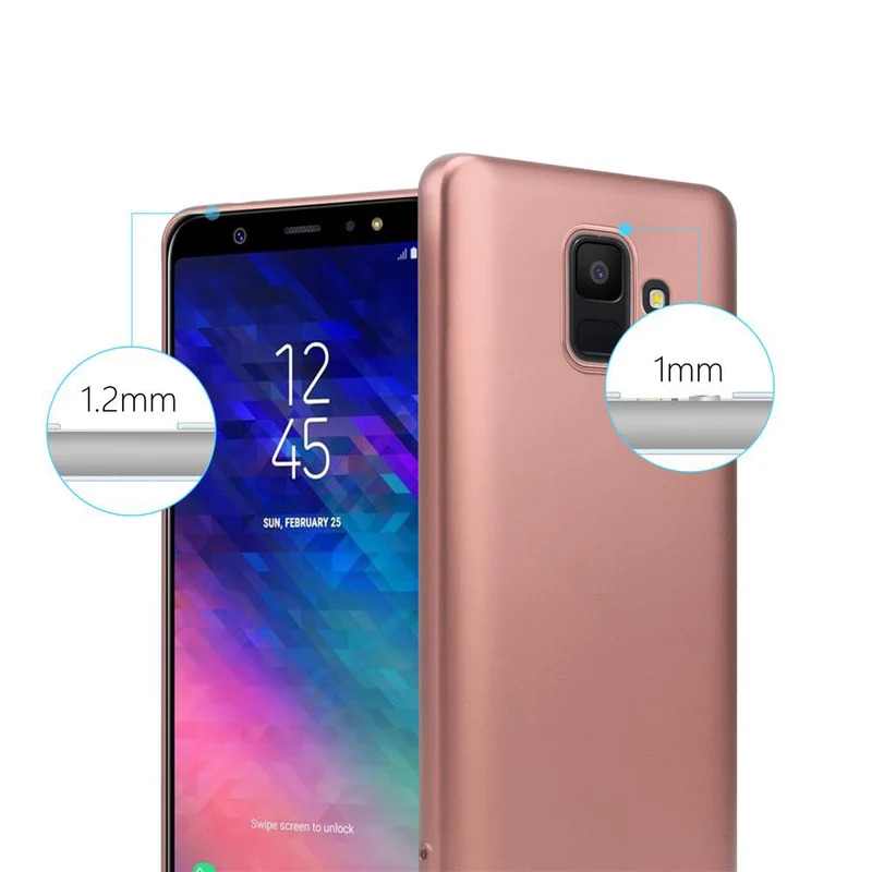 Cadorabo Hülle kompatibel mit Samsung Galaxy A6 2018 Schutzhülle aus flexiblem TPU Silikon