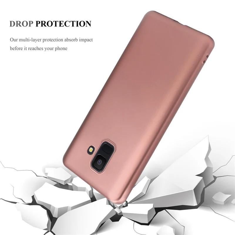 Cadorabo Hülle kompatibel mit Samsung Galaxy A6 2018 Schutzhülle aus flexiblem TPU Silikon