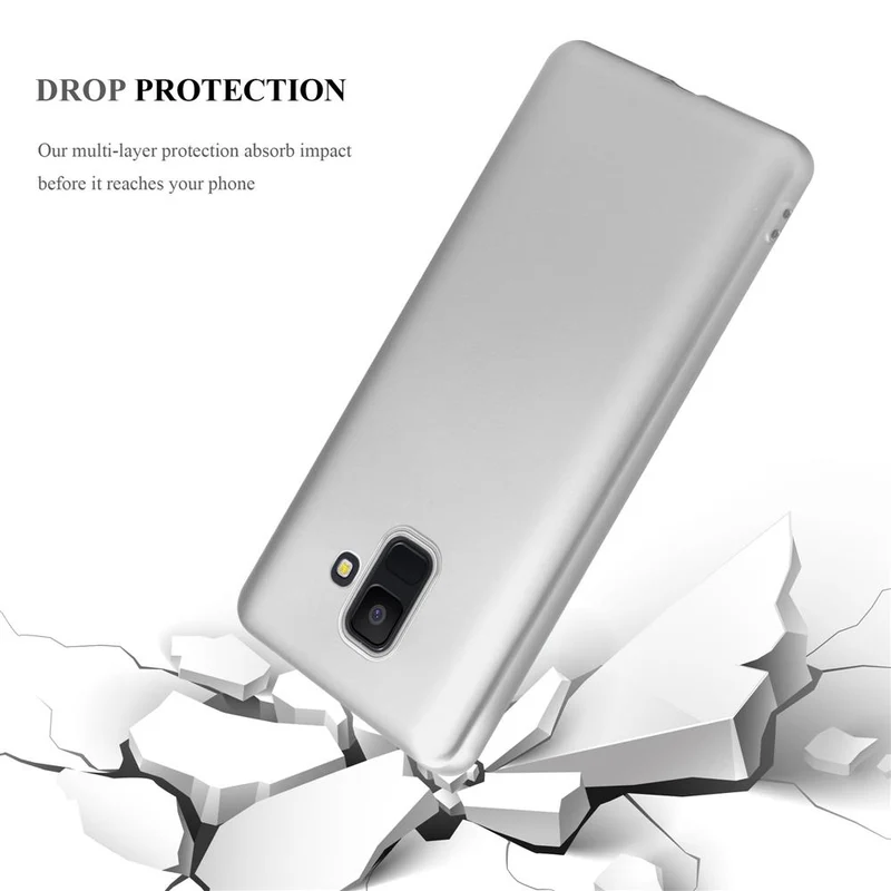 Cadorabo Hülle kompatibel mit Samsung Galaxy A6 2018 Schutzhülle aus flexiblem TPU Silikon