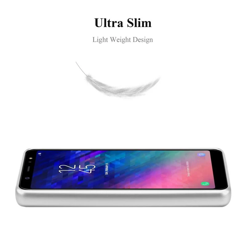 Cadorabo Hülle kompatibel mit Samsung Galaxy A6 2018 Schutzhülle aus flexiblem TPU Silikon