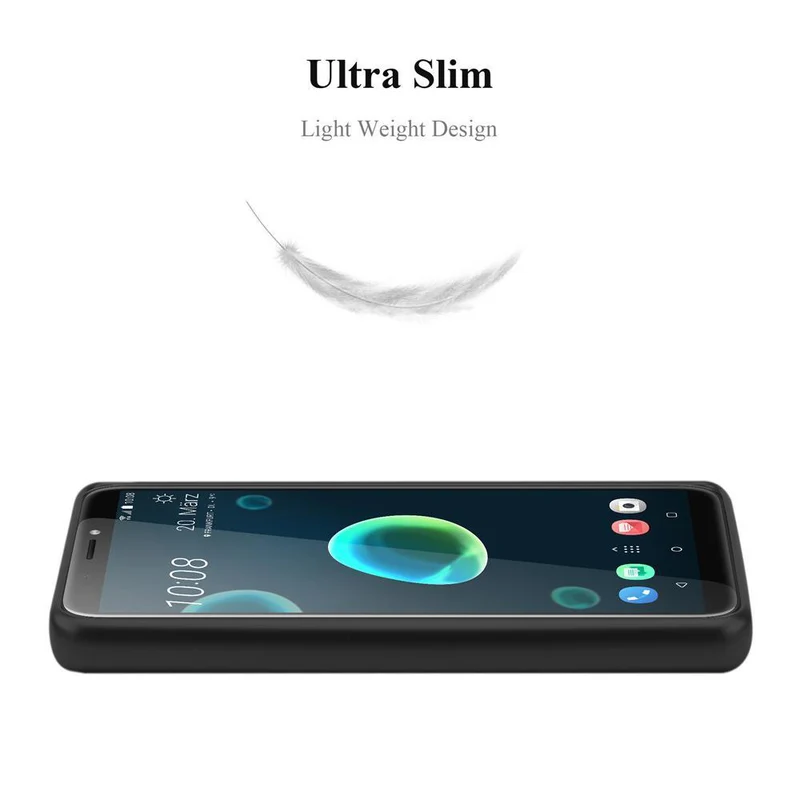 Cadorabo Hülle kompatibel mit HTC Desire 12 PLUS Schutzhülle aus flexiblem TPU Silikon