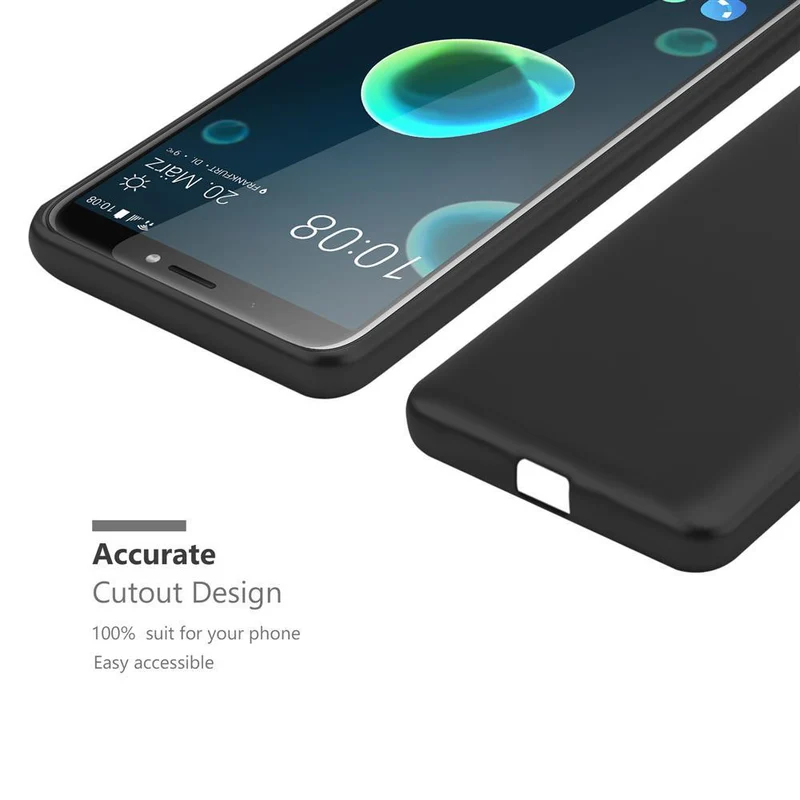 Cadorabo Hülle kompatibel mit HTC Desire 12 PLUS Schutzhülle aus flexiblem TPU Silikon