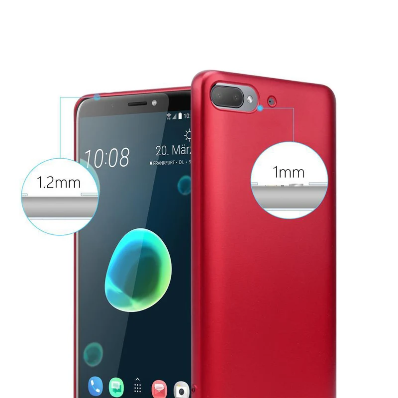 Cadorabo Hülle kompatibel mit HTC Desire 12 PLUS Schutzhülle aus flexiblem TPU Silikon