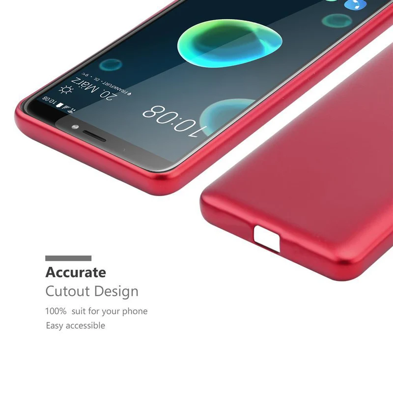 Cadorabo Hülle kompatibel mit HTC Desire 12 PLUS Schutzhülle aus flexiblem TPU Silikon