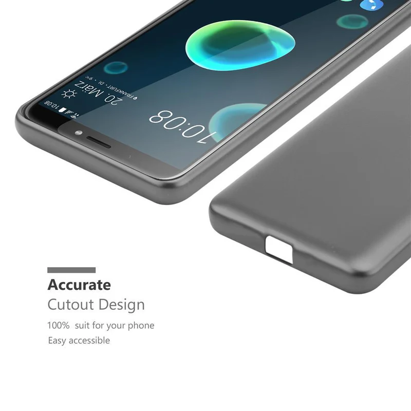 Cadorabo Hülle kompatibel mit HTC Desire 12 PLUS Schutzhülle aus flexiblem TPU Silikon
