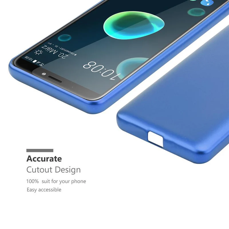 Cadorabo Hülle kompatibel mit HTC Desire 12 PLUS Schutzhülle aus flexiblem TPU Silikon