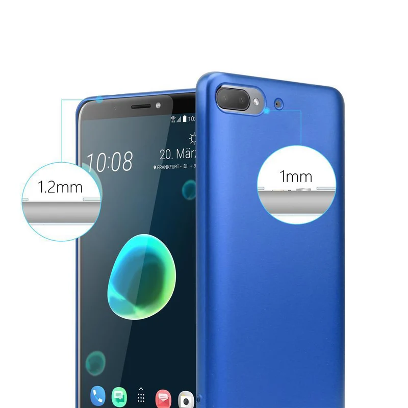 Cadorabo Hülle kompatibel mit HTC Desire 12 PLUS Schutzhülle aus flexiblem TPU Silikon