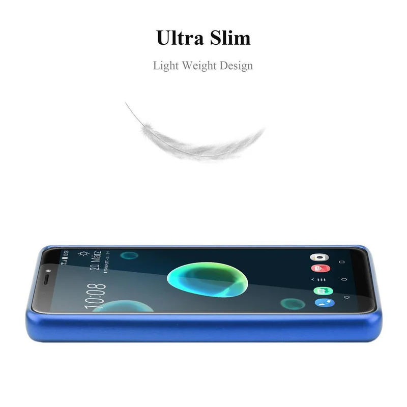 Cadorabo Hülle kompatibel mit HTC Desire 12 PLUS Schutzhülle aus flexiblem TPU Silikon