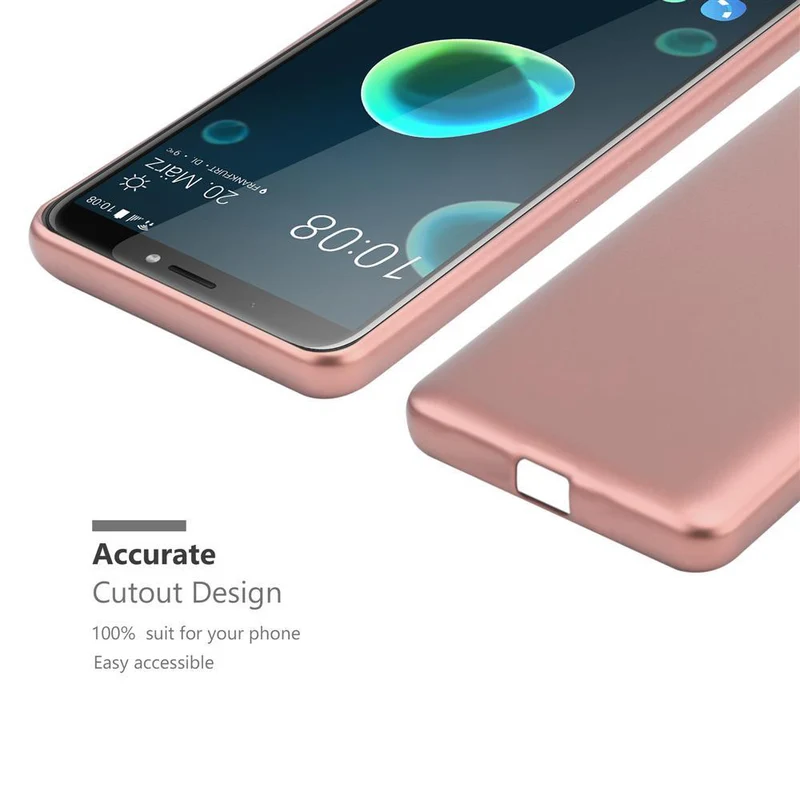 Cadorabo Hülle kompatibel mit HTC Desire 12 PLUS Schutzhülle aus flexiblem TPU Silikon