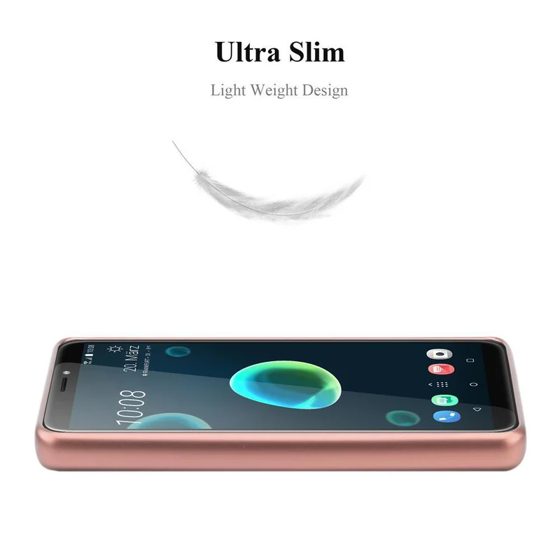 Cadorabo Hülle kompatibel mit HTC Desire 12 PLUS Schutzhülle aus flexiblem TPU Silikon
