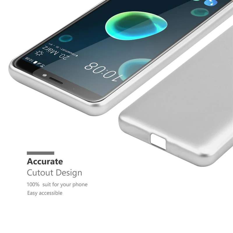 Cadorabo Hülle kompatibel mit HTC Desire 12 PLUS Schutzhülle aus flexiblem TPU Silikon