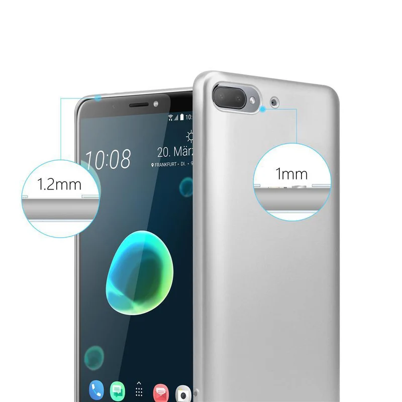 Cadorabo Hülle kompatibel mit HTC Desire 12 PLUS Schutzhülle aus flexiblem TPU Silikon