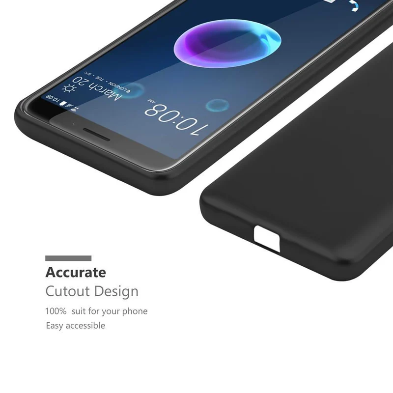 Cadorabo Hülle kompatibel mit HTC Desire 12 Schutzhülle aus flexiblem TPU Silikon