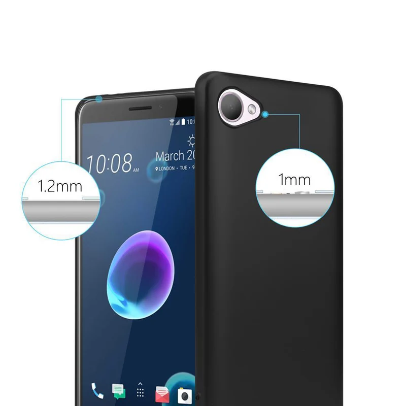 Cadorabo Hülle kompatibel mit HTC Desire 12 Schutzhülle aus flexiblem TPU Silikon