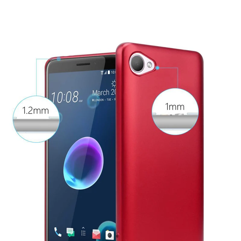 Cadorabo Hülle kompatibel mit HTC Desire 12 Schutzhülle aus flexiblem TPU Silikon