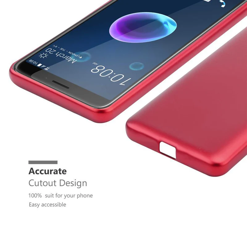 Cadorabo Hülle kompatibel mit HTC Desire 12 Schutzhülle aus flexiblem TPU Silikon