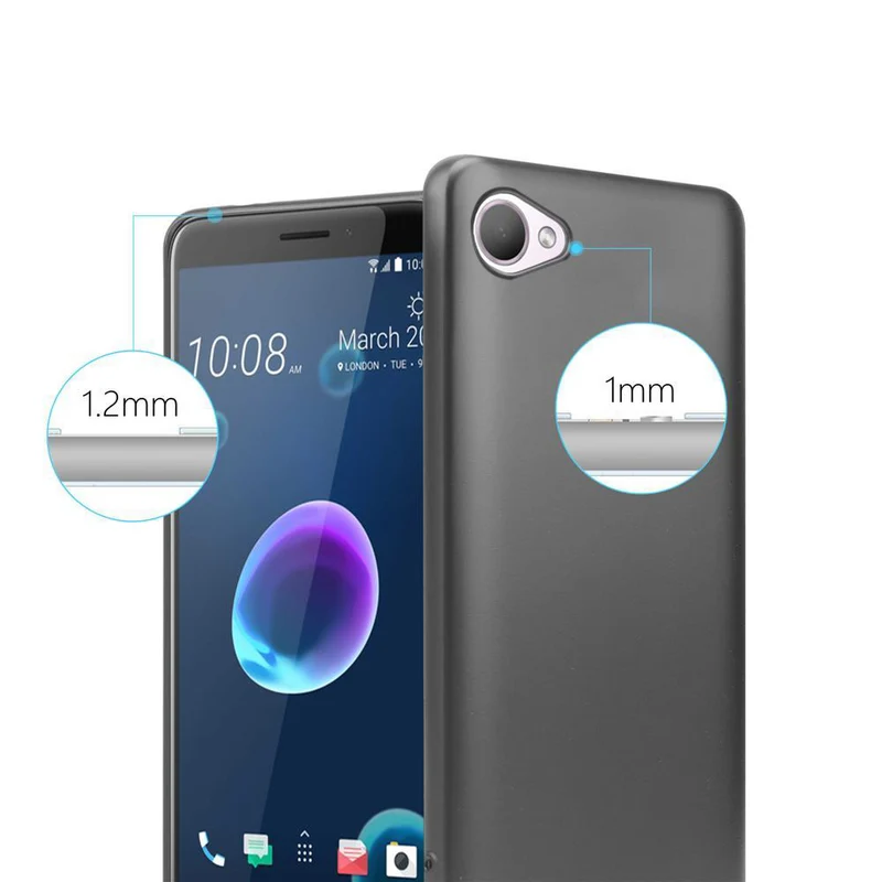 Cadorabo Hülle kompatibel mit HTC Desire 12 Schutzhülle aus flexiblem TPU Silikon