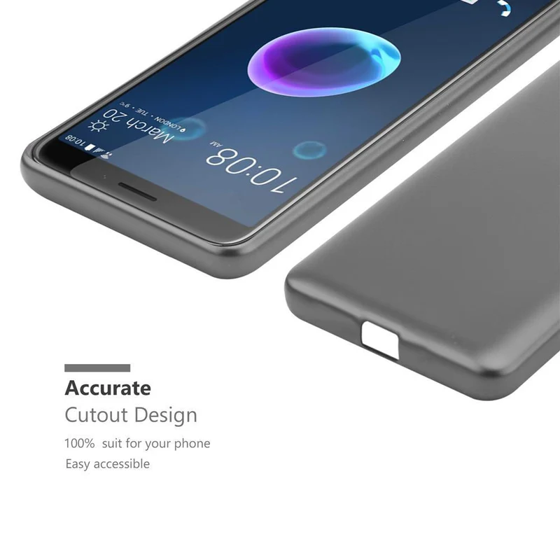 Cadorabo Hülle kompatibel mit HTC Desire 12 Schutzhülle aus flexiblem TPU Silikon