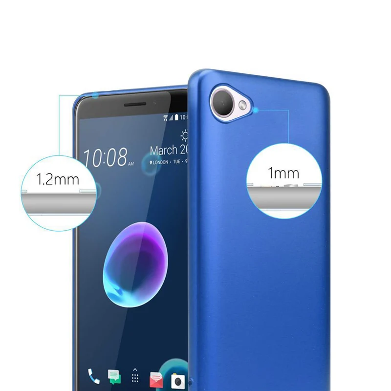 Cadorabo Hülle kompatibel mit HTC Desire 12 Schutzhülle aus flexiblem TPU Silikon