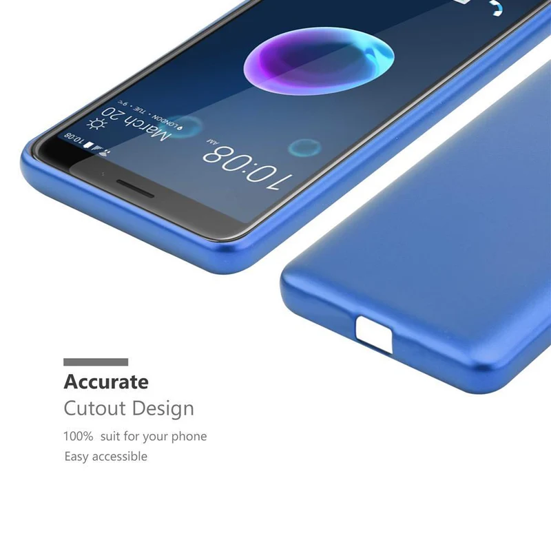 Cadorabo Hülle kompatibel mit HTC Desire 12 Schutzhülle aus flexiblem TPU Silikon