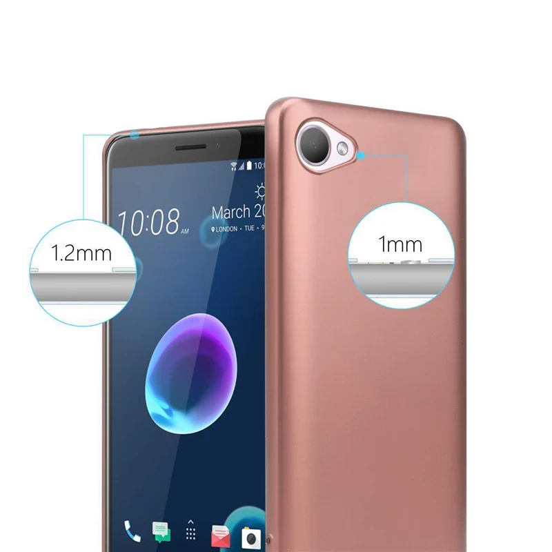Cadorabo Hülle kompatibel mit HTC Desire 12 Schutzhülle aus flexiblem TPU Silikon