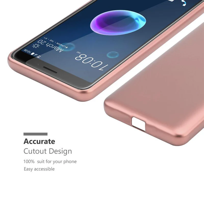 Cadorabo Hülle kompatibel mit HTC Desire 12 Schutzhülle aus flexiblem TPU Silikon