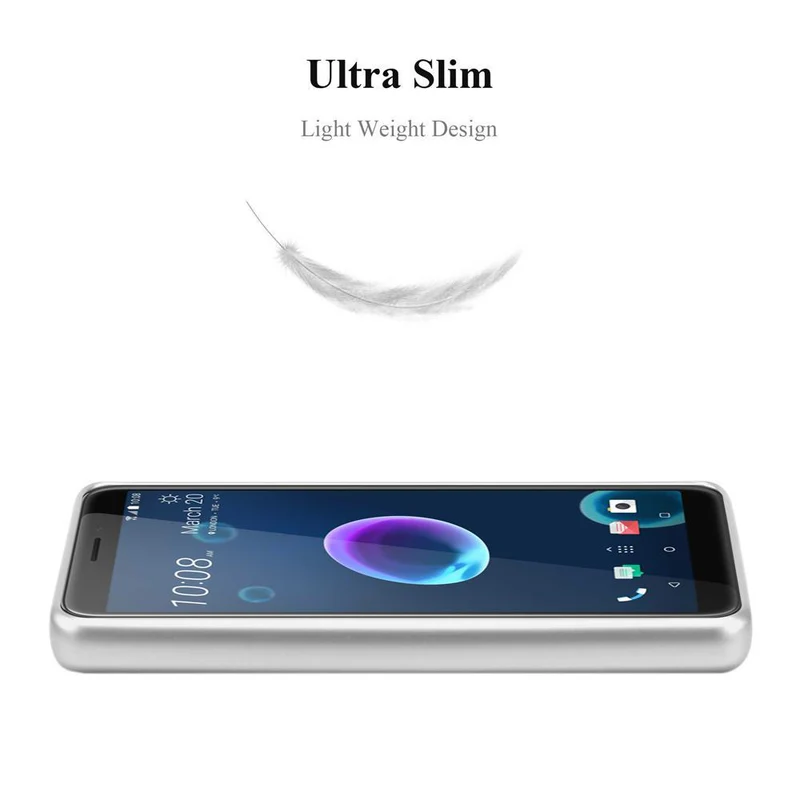 Cadorabo Hülle kompatibel mit HTC Desire 12 Schutzhülle aus flexiblem TPU Silikon